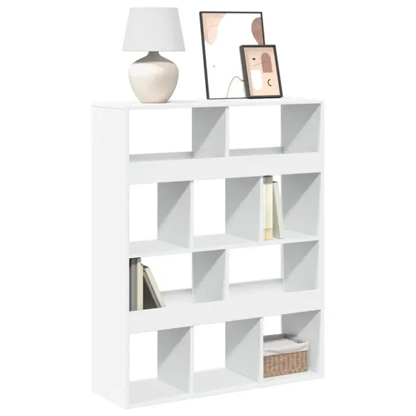 Gossi biblioteca, alb, 100x33x125,5 cm, lemn prelucrat