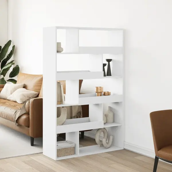 Gossi biblioteca, alb, 100x33x156,5 cm, lemn prelucrat
