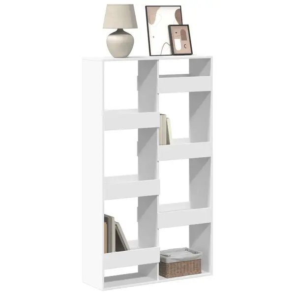Gossi biblioteca, alb, 100x33x175 cm, lemn prelucrat