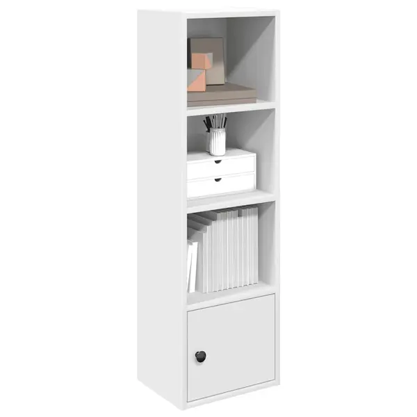 Gossi biblioteca, alb, 31x24x102 cm, lemn prelucrat