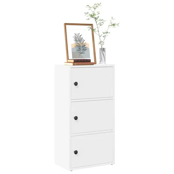 Gossi biblioteca, alb, 40x24x77 cm, lemn prelucrat