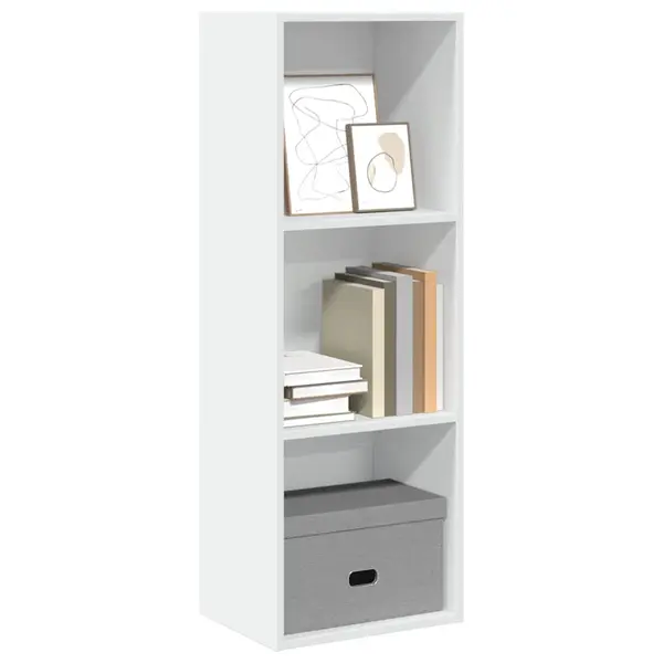 Gossi biblioteca, alb, 40x30x114 cm, lemn prelucrat