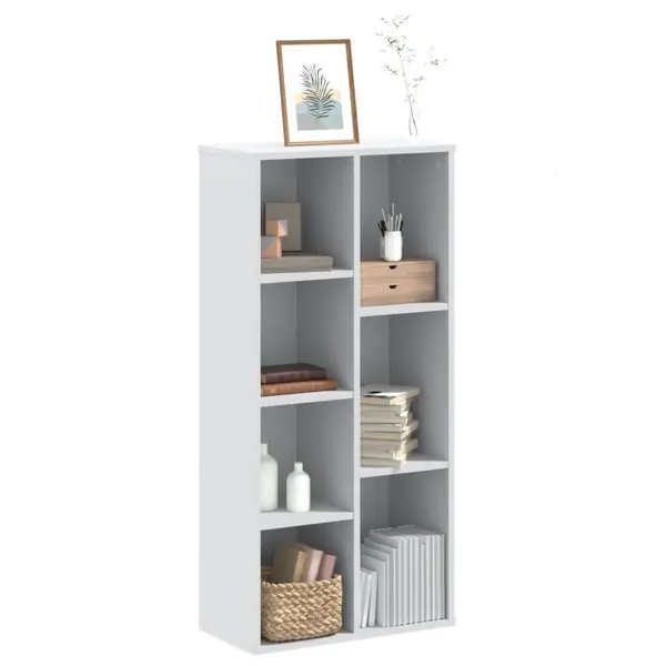Gossi biblioteca, alb, 50x25x105 cm, lemn prelucrat