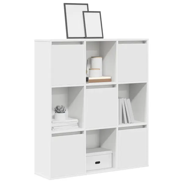 Gossi biblioteca, alb, 89x24x101,5 cm, lemn prelucrat