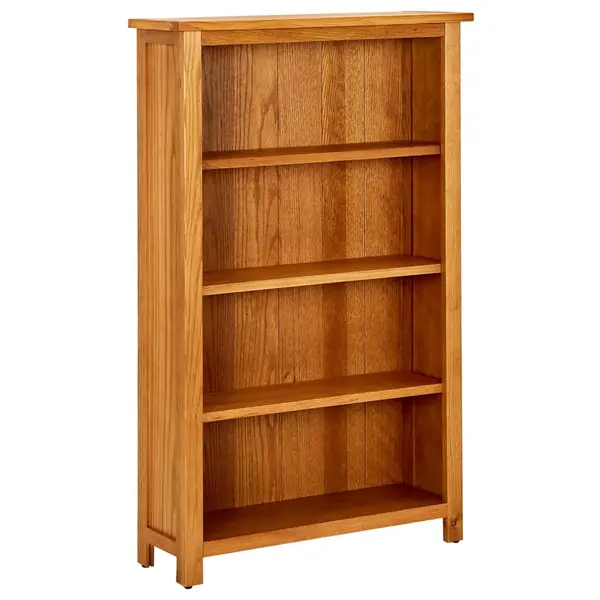 Gossi biblioteca cu 4 rafturi, 70x22x110 cm, lemn masiv de stejar
