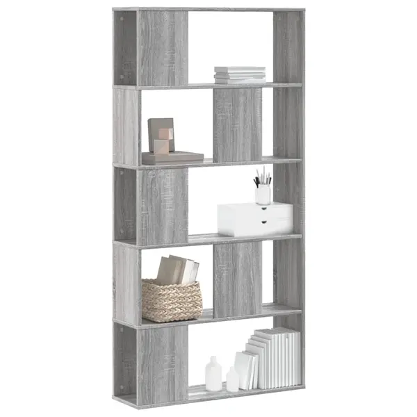 Gossi biblioteca cu 5 niveluri gri sonoma 80,5x23,5x162,5 cm lemn