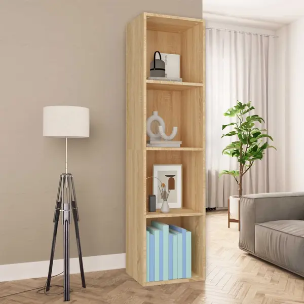Gossi biblioteca/dulap tv, stejar sonoma, 36x30x143 cm lemn prelucrat