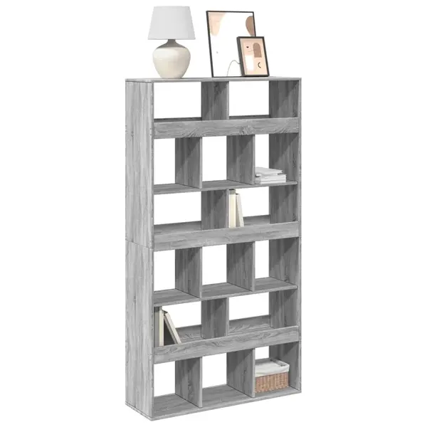 Gossi biblioteca, gri sonoma, 100x33x187,5 cm, lemn prelucrat