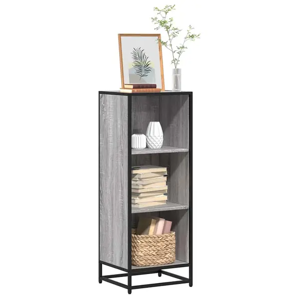 Gossi biblioteca, gri sonoma, 40x35x107,5 cm, lemn prelucrat