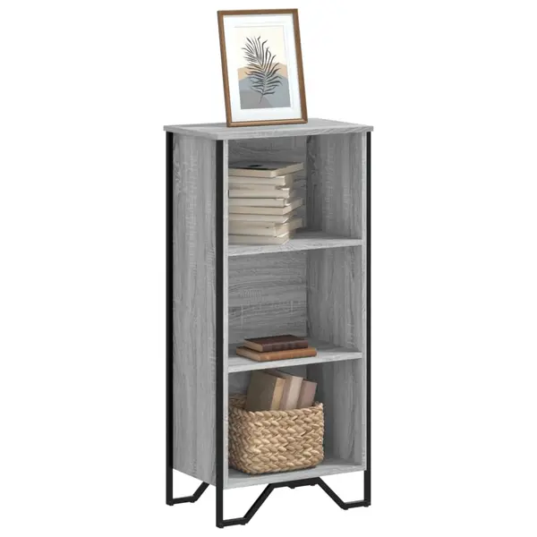 Gossi biblioteca, gri sonoma, 50x31x106 cm, lemn prelucrat