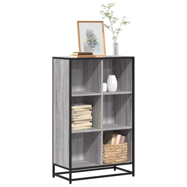 Gossi biblioteca, gri sonoma, 65,5x33x107,5 cm, lemn prelucrat