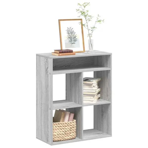 Gossi biblioteca, gri sonoma, 66x31x80 cm, lemn prelucrat