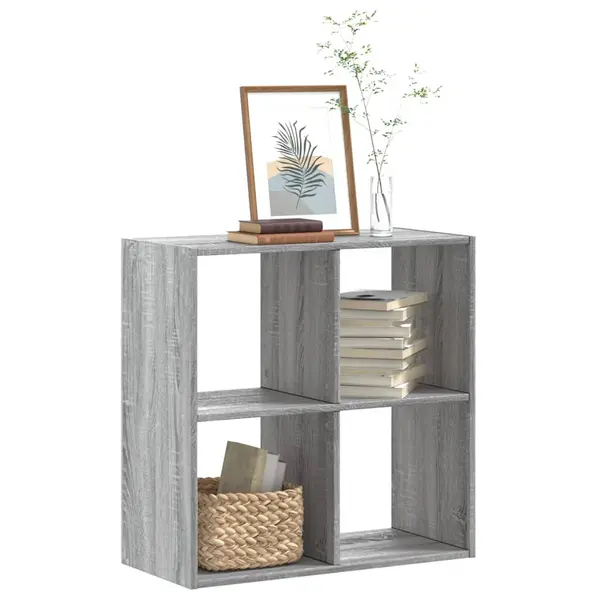 Gossi biblioteca, gri sonoma, 68,5x32x68,5 cm, lemn prelucrat