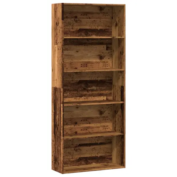 Gossi biblioteca, lemn vechi, 80x30x189 cm, lemn prelucrat
