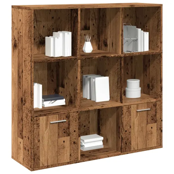 Gossi biblioteca, lemn vechi, 98x29x97,5 cm, lemn prelucrat