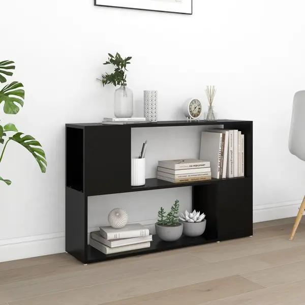 Gossi biblioteca, negru, 100x24x63 cm, pal