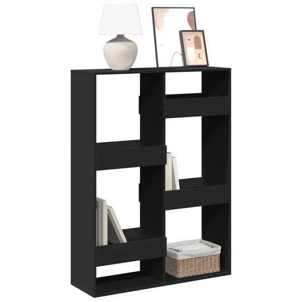 Gossi biblioteca, negru, 100x33x135 cm, lemn prelucrat