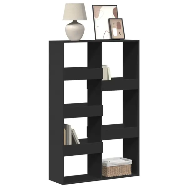 Gossi biblioteca, negru, 100x33x155,5 cm, lemn prelucrat