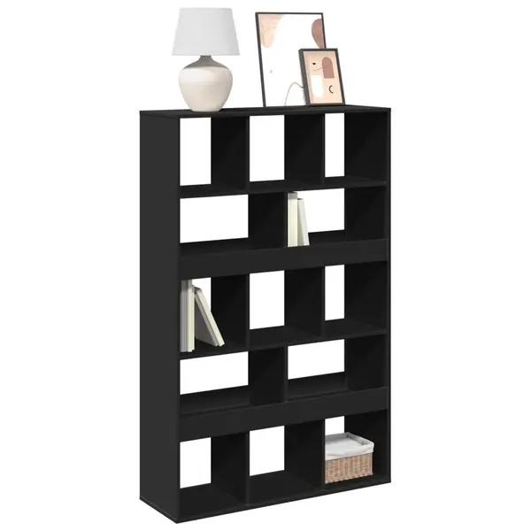 Gossi biblioteca, negru, 100x33x156,5 cm, lemn prelucrat