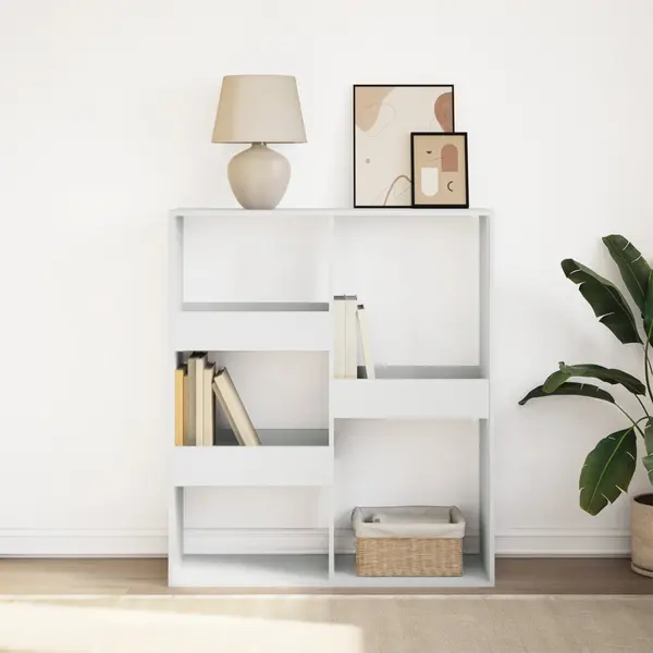 Gossi biblioteca/separator camera, alb, 100x33x115 cm