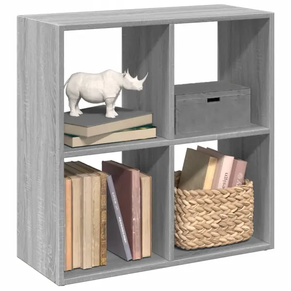 Gossi biblioteca/separator camera gri sonoma 69,5x29x69,5 cm lemn