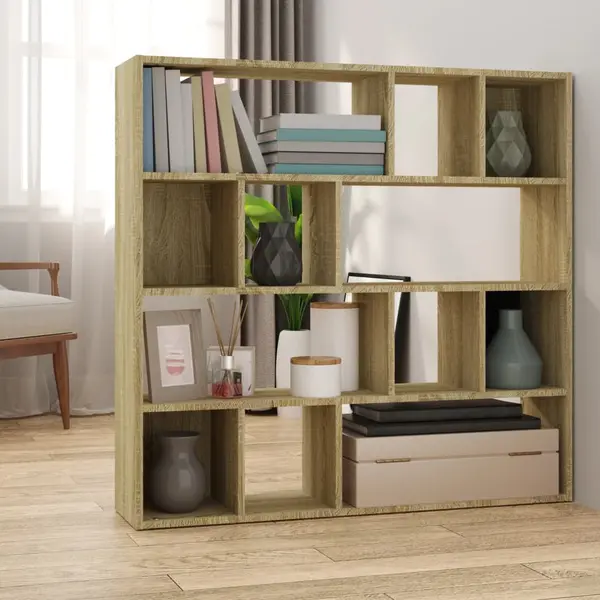 Gossi biblioteca/separator camera, stejar sonoma, 105x24x102 cm