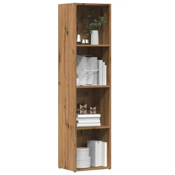 Gossi biblioteca, stejar artizanal, 36x30x114 cm, lemn prelucrat