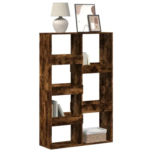 Gossi biblioteca, stejar fumuriu, 100x33x155,5 cm, lemn prelucrat