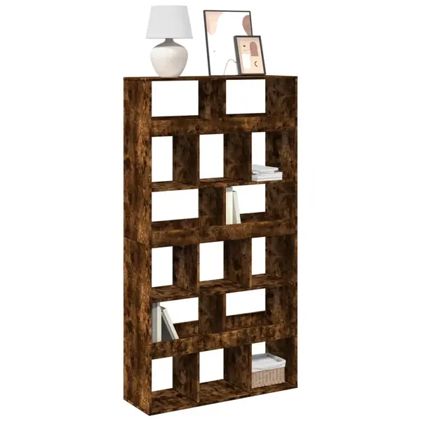 Gossi biblioteca, stejar fumuriu, 100x33x187,5 cm, lemn prelucrat