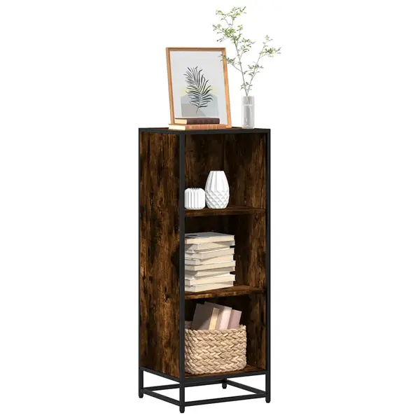 Gossi biblioteca, stejar fumuriu, 40x35x107,5 cm, lemn prelucrat