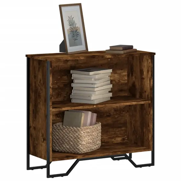 Gossi biblioteca, stejar fumuriu, 80x31x74,5 cm, lemn prelucrat