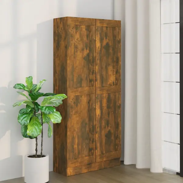 Gossi biblioteca, stejar fumuriu, 82,5x30,5x185,5 cm, lemn prelucrat