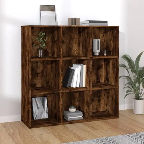 Gossi biblioteca, stejar fumuriu, 98x29x97,5 cm