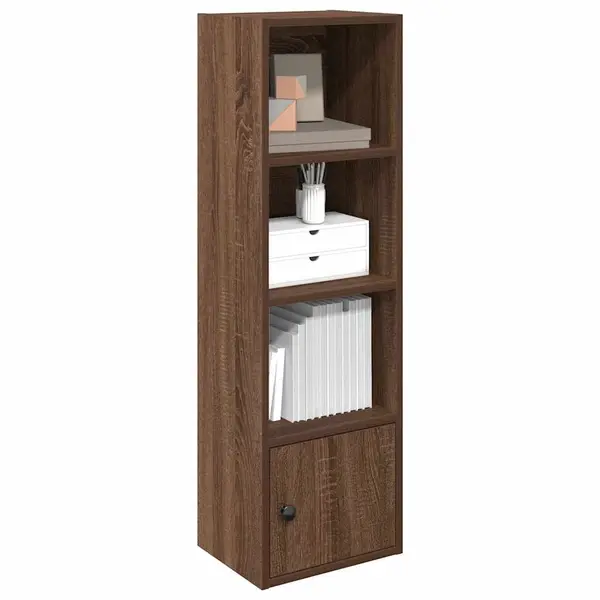Gossi biblioteca, stejar maro, 31x24x102 cm, lemn prelucrat
