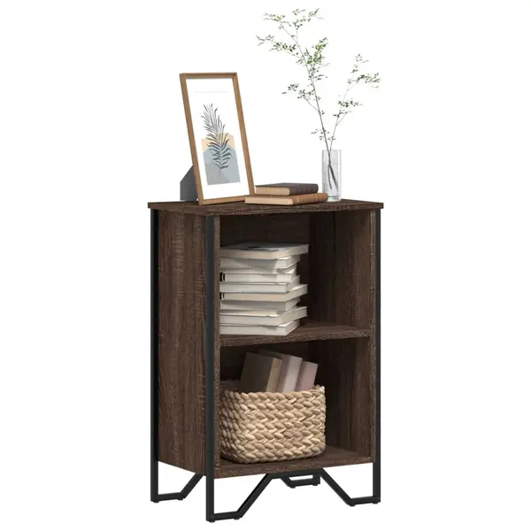 Gossi biblioteca, stejar maro, 50x31x74,5 cm, lemn prelucrat