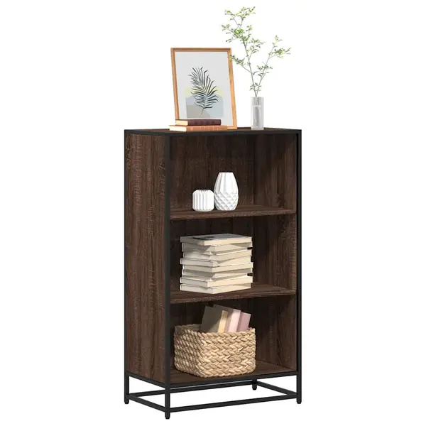 Gossi biblioteca, stejar maro, 60x35x107,5 cm, lemn prelucrat