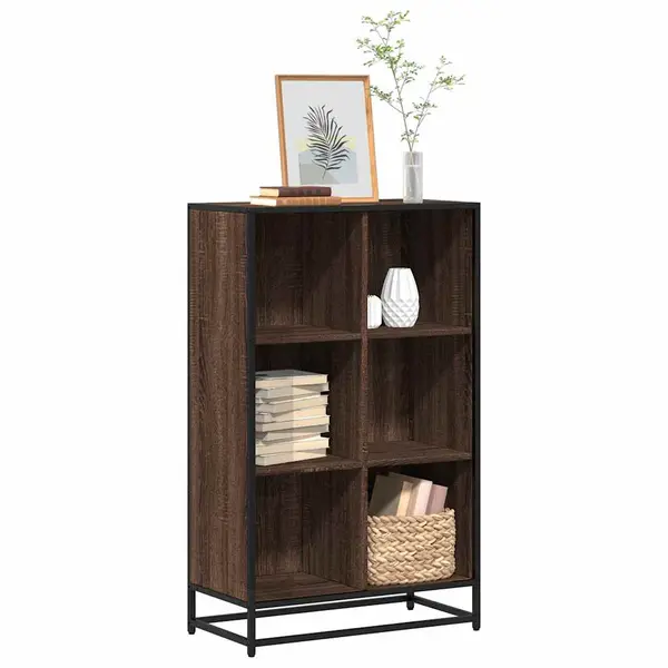 Gossi biblioteca, stejar maro, 65,5x33x107,5 cm, lemn prelucrat