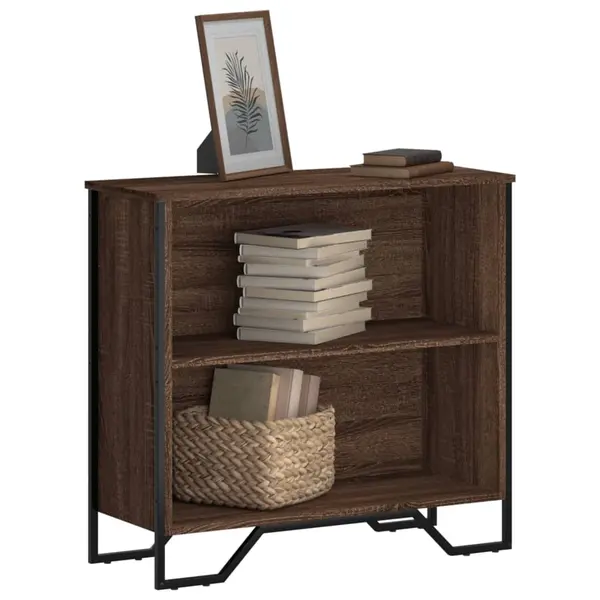 Gossi biblioteca, stejar maro, 80x31x74,5 cm, lemn prelucrat