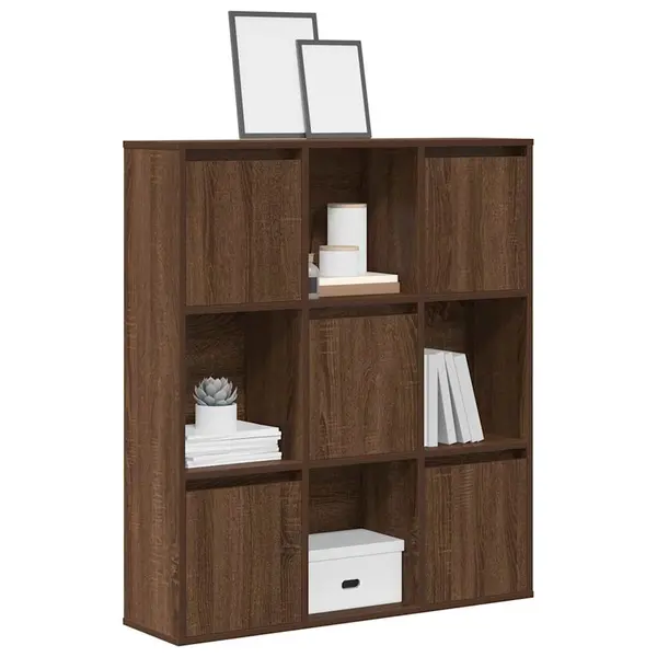 Gossi biblioteca, stejar maro, 89x24x101,5 cm, lemn prelucrat