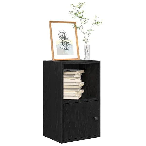Gossi biblioteca stejar negru 31x24x52 cm lemn prelucrat