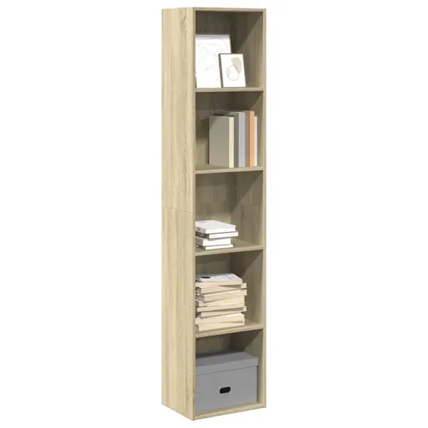 Gossi biblioteca, stejar sonoma, 40x30x189 cm, lemn prelucrat