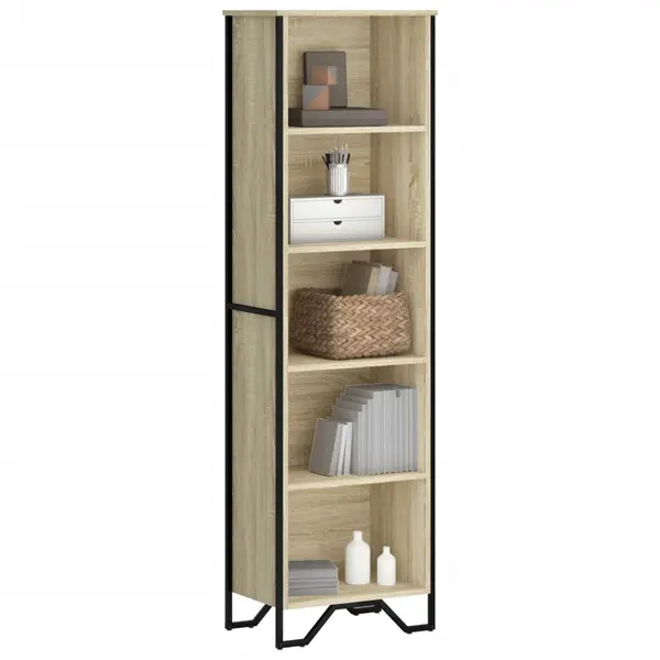 Gossi biblioteca, stejar sonoma, 50x31x169 cm, lemn prelucrat