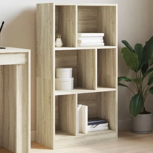 Gossi biblioteca, stejar sonoma, 57x28,5x107,5 cm, lemn prelucrat