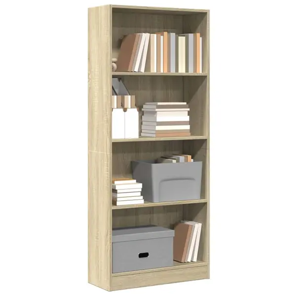 Gossi biblioteca, stejar sonoma, 60x24x143 cm, lemn prelucrat