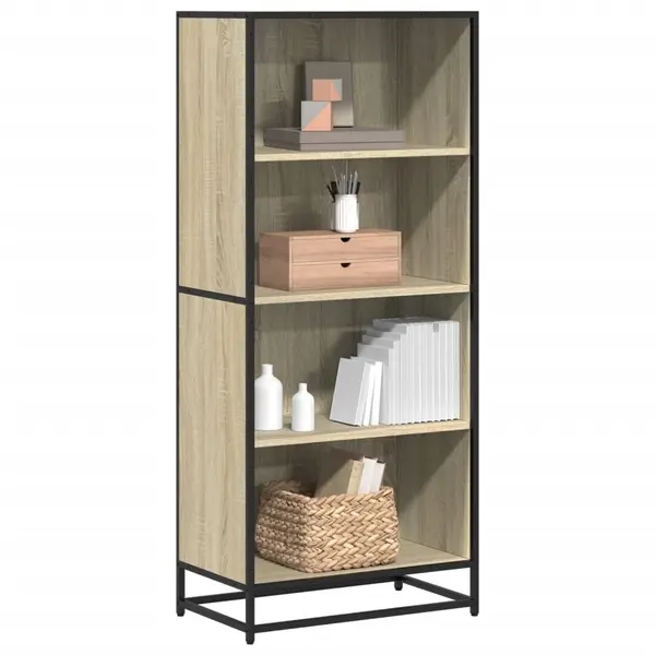 Gossi biblioteca, stejar sonoma, 60x35x139 cm, lemn prelucrat