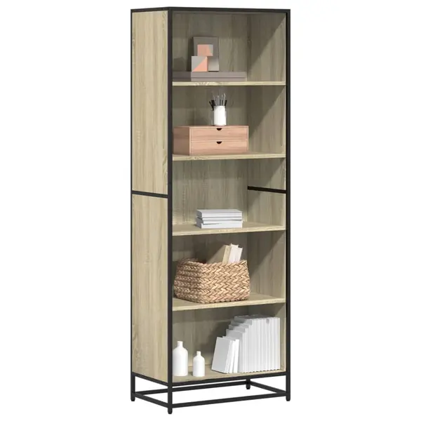 Gossi biblioteca, stejar sonoma, 60x35x170,5 cm, lemn prelucrat