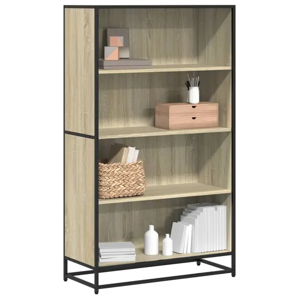 Gossi biblioteca, stejar sonoma, 80,5x35x139 cm, lemn prelucrat