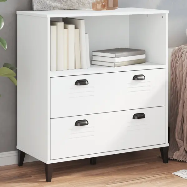 Gossi biblioteca „viken”, alb, 80x40x90 cm, lemn prelucrat