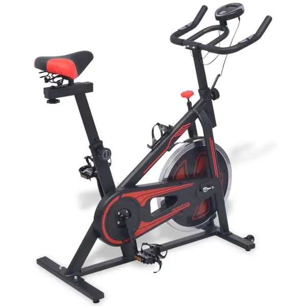 Gossi bicicleta antrenament fitness, cu senzor puls, negru si rosu