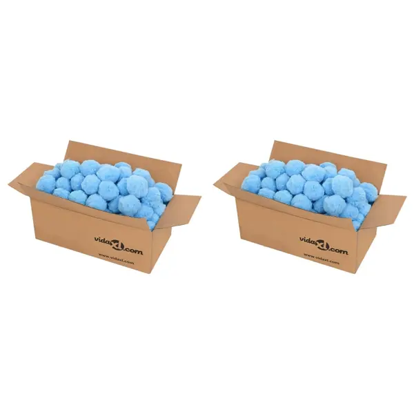 Gossi bile filtrare piscina anti-bacterian albastru 1400g polietilena